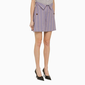 VIVIENNE WESTWOOD Lilac Striped Cotton Shorts for Women