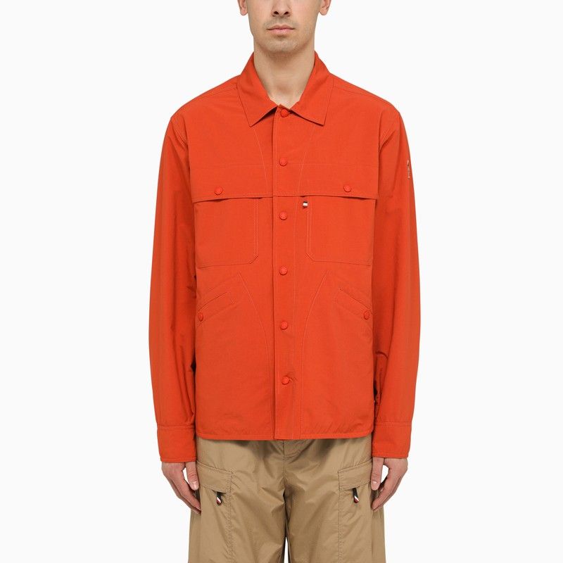 MONCLER GRENOBLE Red Nylon Shirt Jacket for Men - SS24 Collection