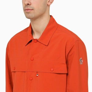 MONCLER GRENOBLE Red Nylon Shirt Jacket for Men - SS24 Collection