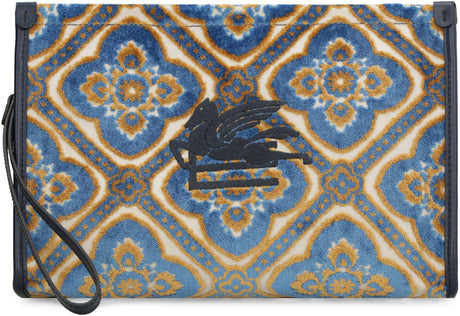 ETRO Stylish Jacquard Fabric Clutch in Blue for Women - FW23