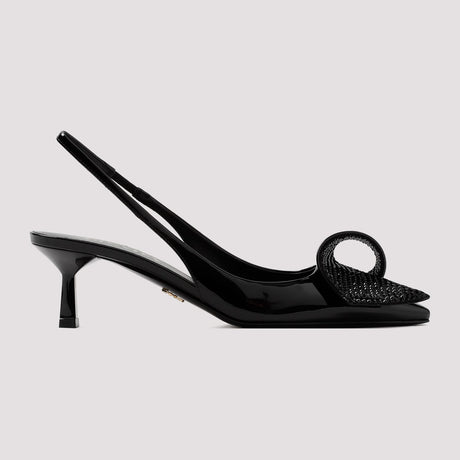 時尚黑色專利皮革女士高跟鞋 - SS24 Collection