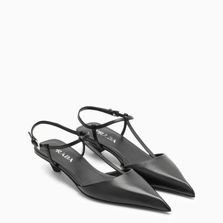 PRADA Leather Slingback Pumps with Pointed Toe Design