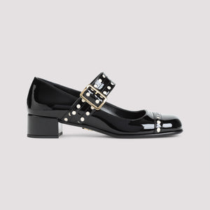 PRADA Women’s Leather Mary Jane Pumps with 3.5 cm Heel