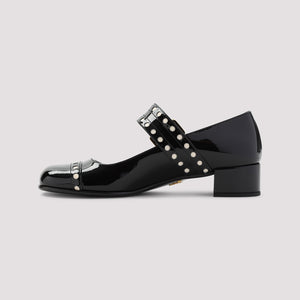 PRADA Women’s Leather Mary Jane Pumps with 3.5 cm Heel