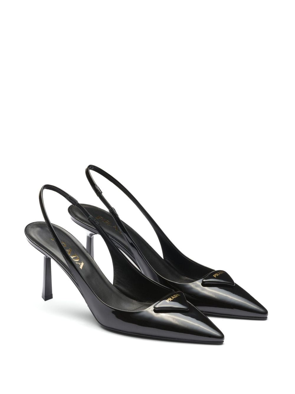 PRADA Sleek Black Patent Slingback Pumps for Women