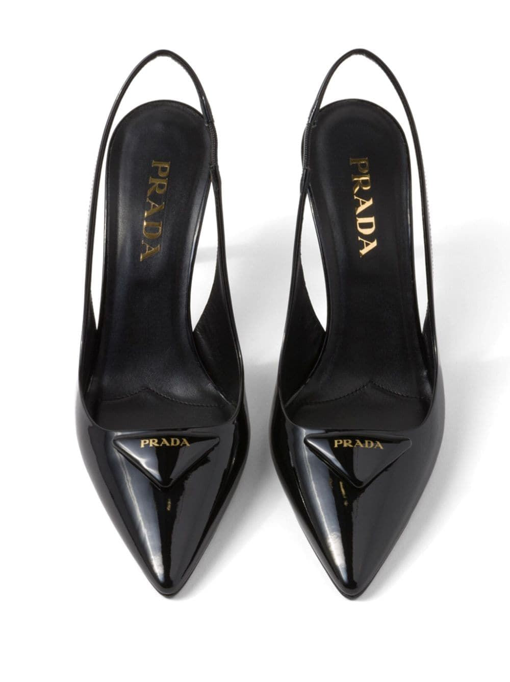 Sleek Black Patent Slingback Pumps للنساء