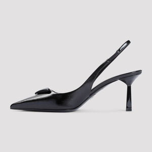 PRADA Elegant Black Leather Pumps with 7cm Heel