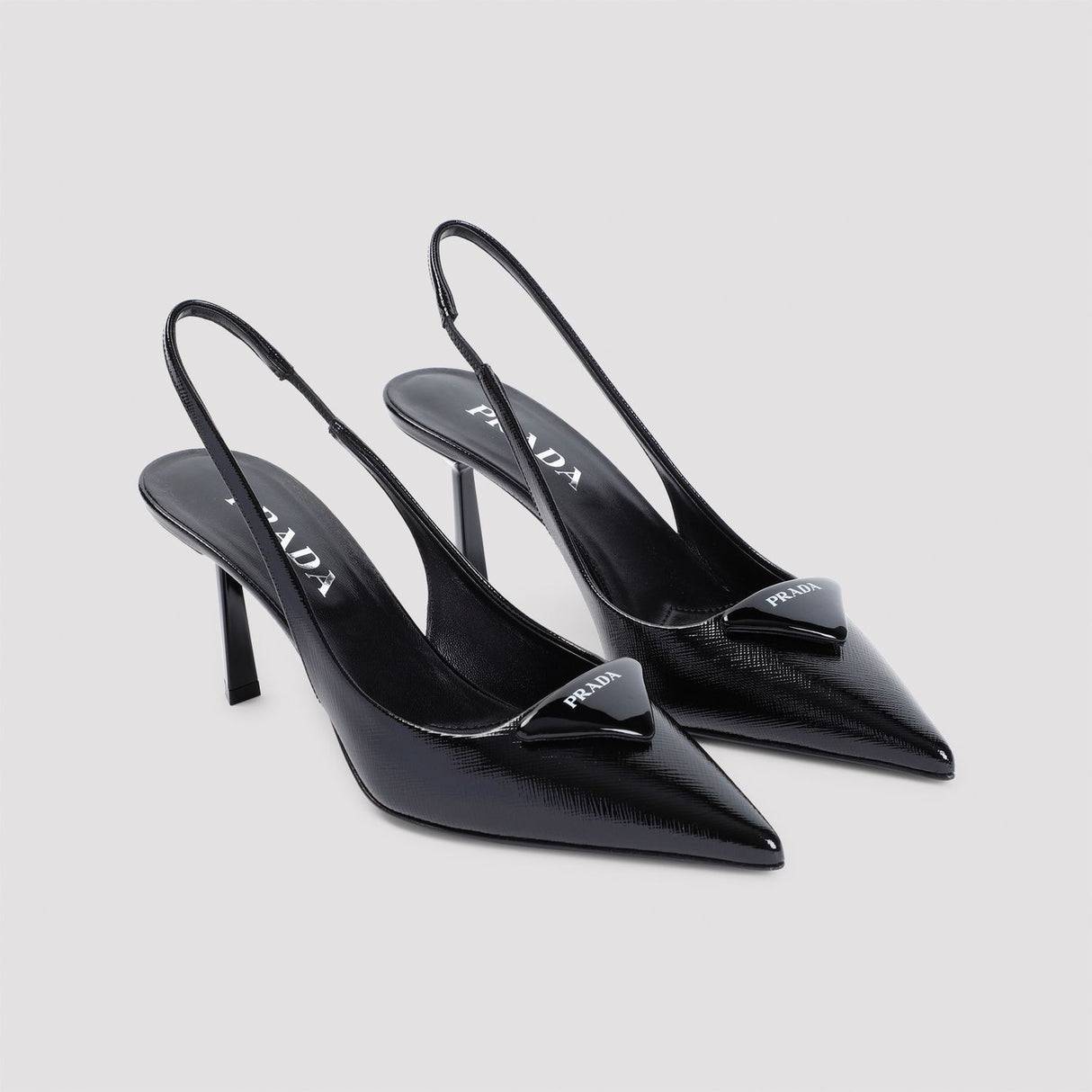 PRADA Elegant Black Leather Pumps with 7cm Heel