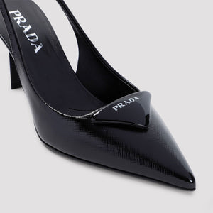 PRADA Elegant Black Leather Pumps with 7cm Heel