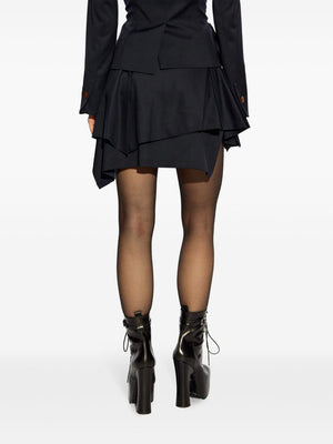 VIVIENNE WESTWOOD Asymmetric Wool Kilt Skirt - Thigh-Length