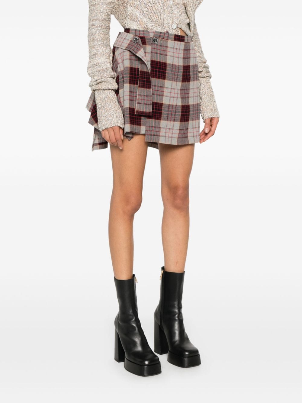 VIVIENNE WESTWOOD Asymmetric Wool Kilt Skirt - Thigh-Length