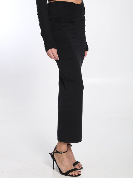 ALEXANDER WANG Ruched Long Skirt with Back Slit - Size S