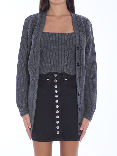 ALEXANDER WANG Stylish Cropped Twinset Cardigan