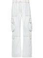 MSGM Light Blue Women's Trousers - SS24 Collection