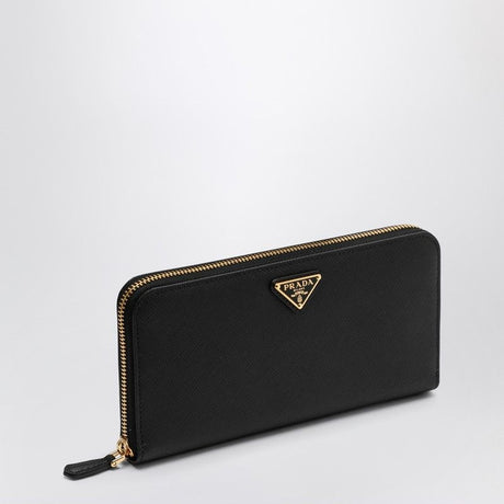 PRADA Mini Zip Around Wallet with Gold-Tone Logo