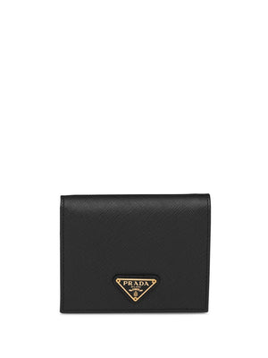 PRADA Elegant Mini Saffiano Leather Wallet