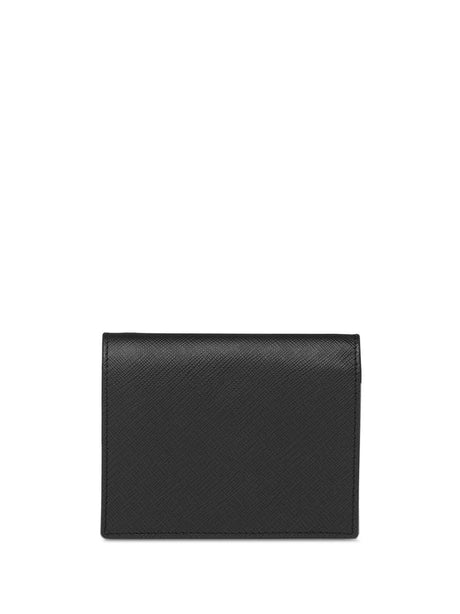 PRADA Elegant Mini Saffiano Leather Wallet