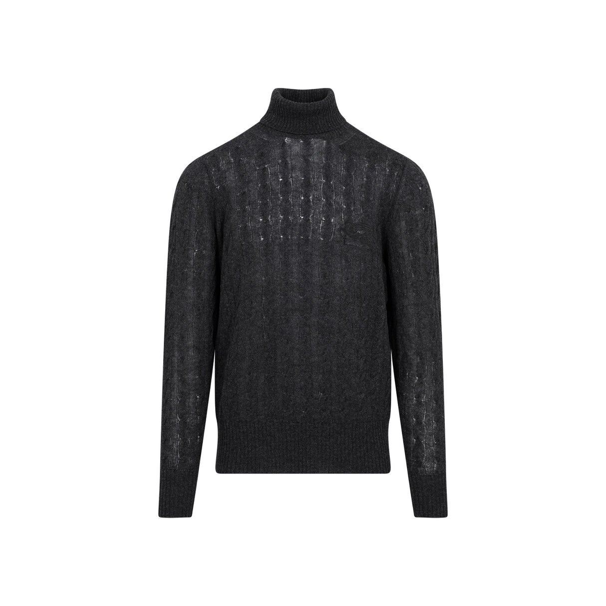 ETRO Men's Blue Cashmere Turtleneck Sweater