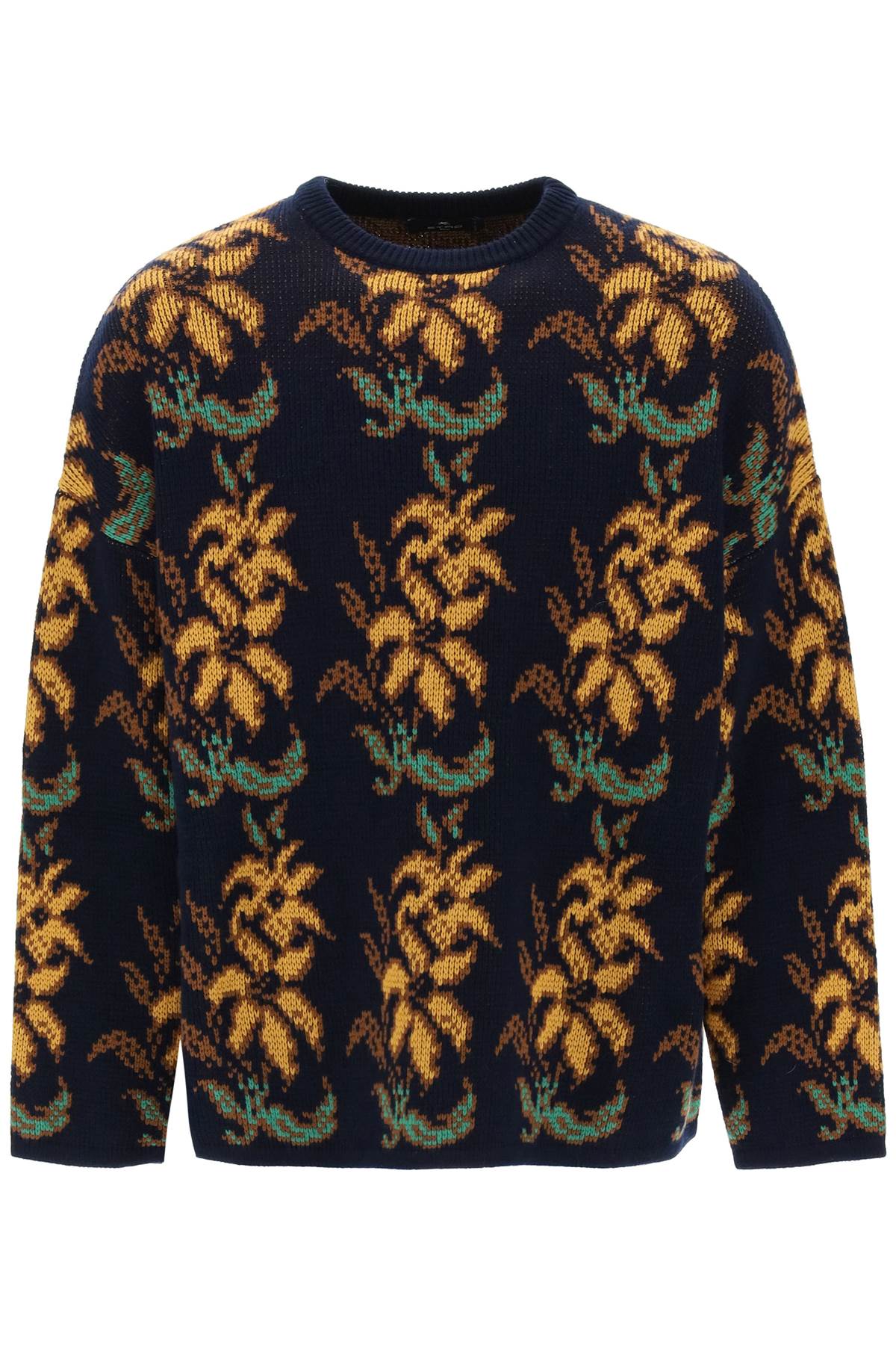 ETRO Mens Floral Pattern Sweater - Fall Winter 2023