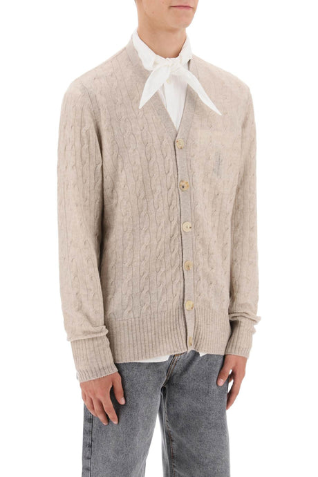 男士贝壳粉色高档羊绒针织外套 - FW23