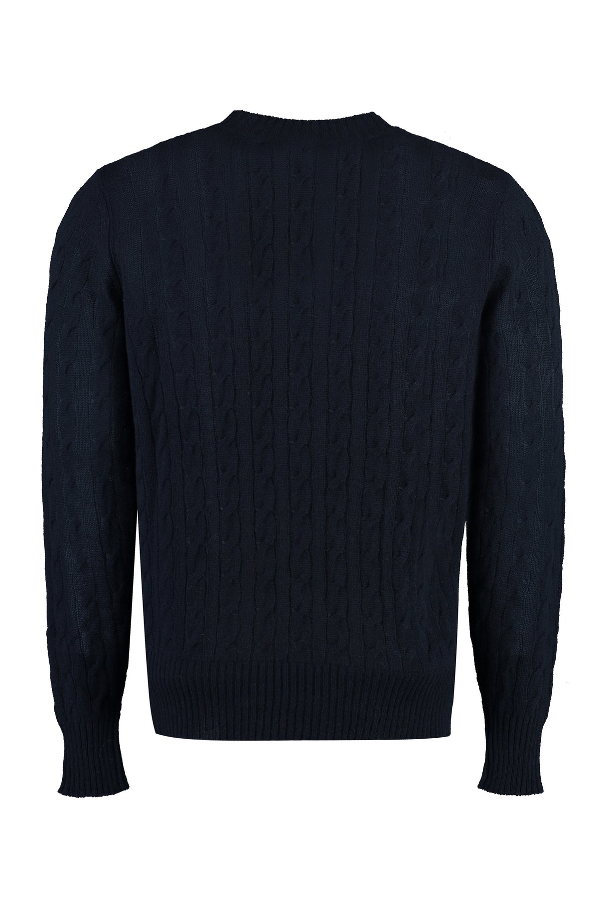 ETRO Blue Cashmere Cable-Knit Sweater for Men (FW23)