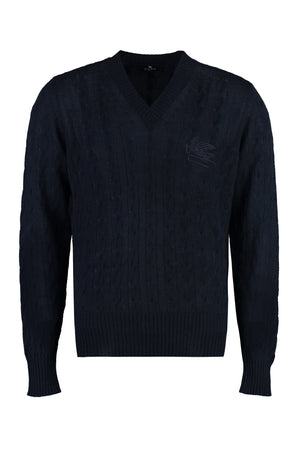 ETRO Luxury Cashmere Cable-Knit Sweater for Men