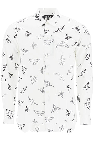 COMME DES GARÇONS SHIRT Inside-Out Graphic Print Shirt - Size M