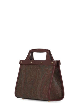 ETRO Brown Paisley Tote Handbag - FW23