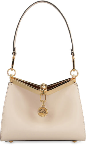 ETRO Chic Pale Pink Mini Leather Shoulder Bag with Gold-Tone Accents