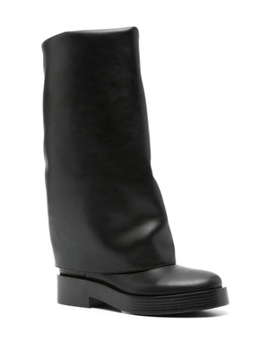 CASADEI Elegant Mid-Length Layered Leather Boots