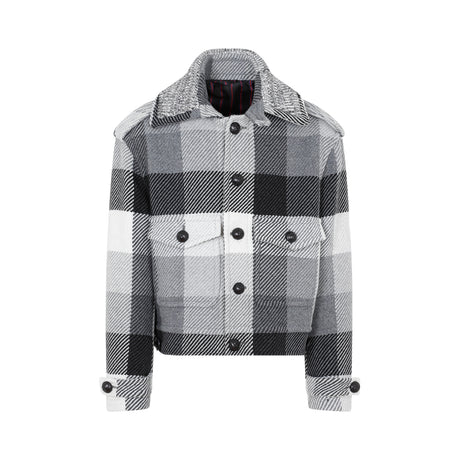 ETRO Stylish Grey Checked Jacket for Men