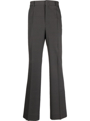 Studded Dark Grey Wool Trousers for Men - FW22 Collection