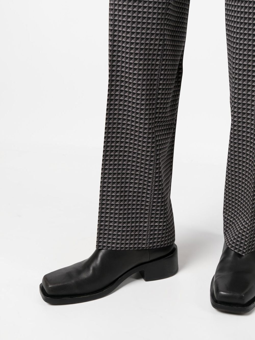 Dark Grey Studded Wool Trousers - FW22