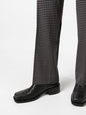 Studded Dark Grey Wool Trousers for Men - FW22 Collection