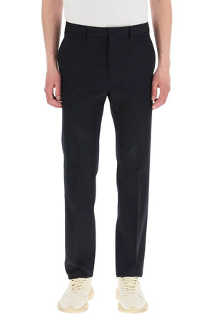 VALENTINO Navy Blue Men's Wool Trousers for Fall/Winter 2024