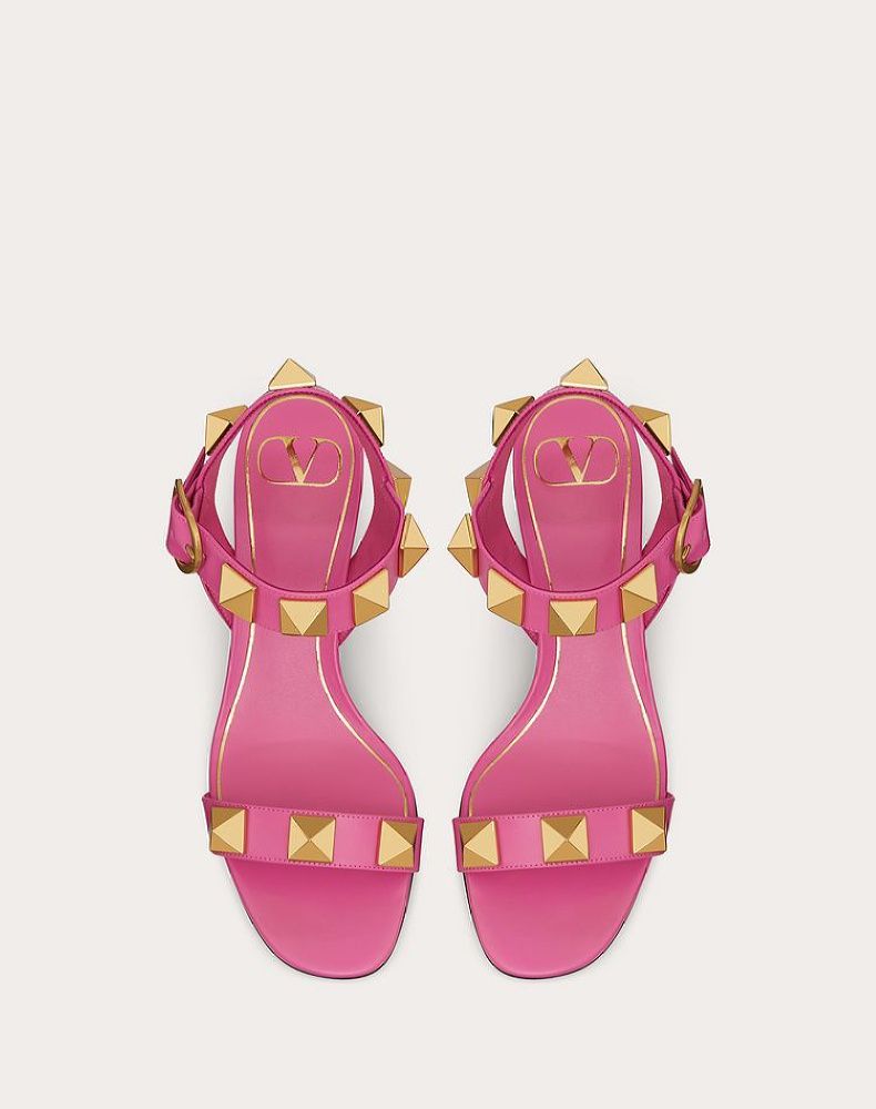 VALENTINO Studded Roman 90mm Sandals for Women in Pink