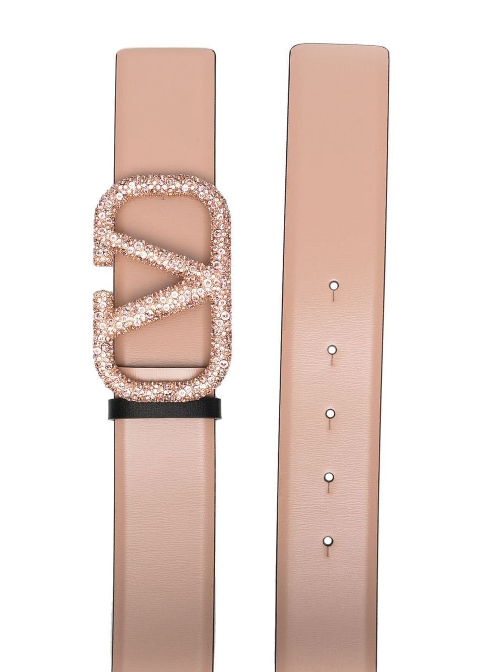 VALENTINO GARAVANI Women's Reversible Belt: Rose Cannelle and Vintage Rose