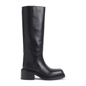 PRADA Stylish Leather Ankle Boots for Women - FW24 Collection