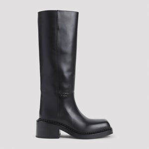 PRADA Stylish Leather Ankle Boots for Women - FW24 Collection