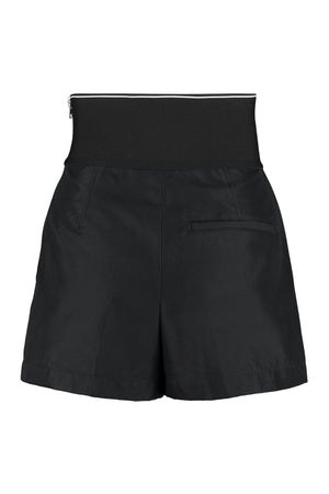 أشعلي صيفك مع شورت Original: Logo Waist Pleated Shorts for Women in Black - SS24