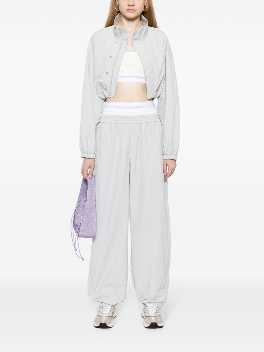 Light Grey Track Pants with Pre-Styled Underwear for Women