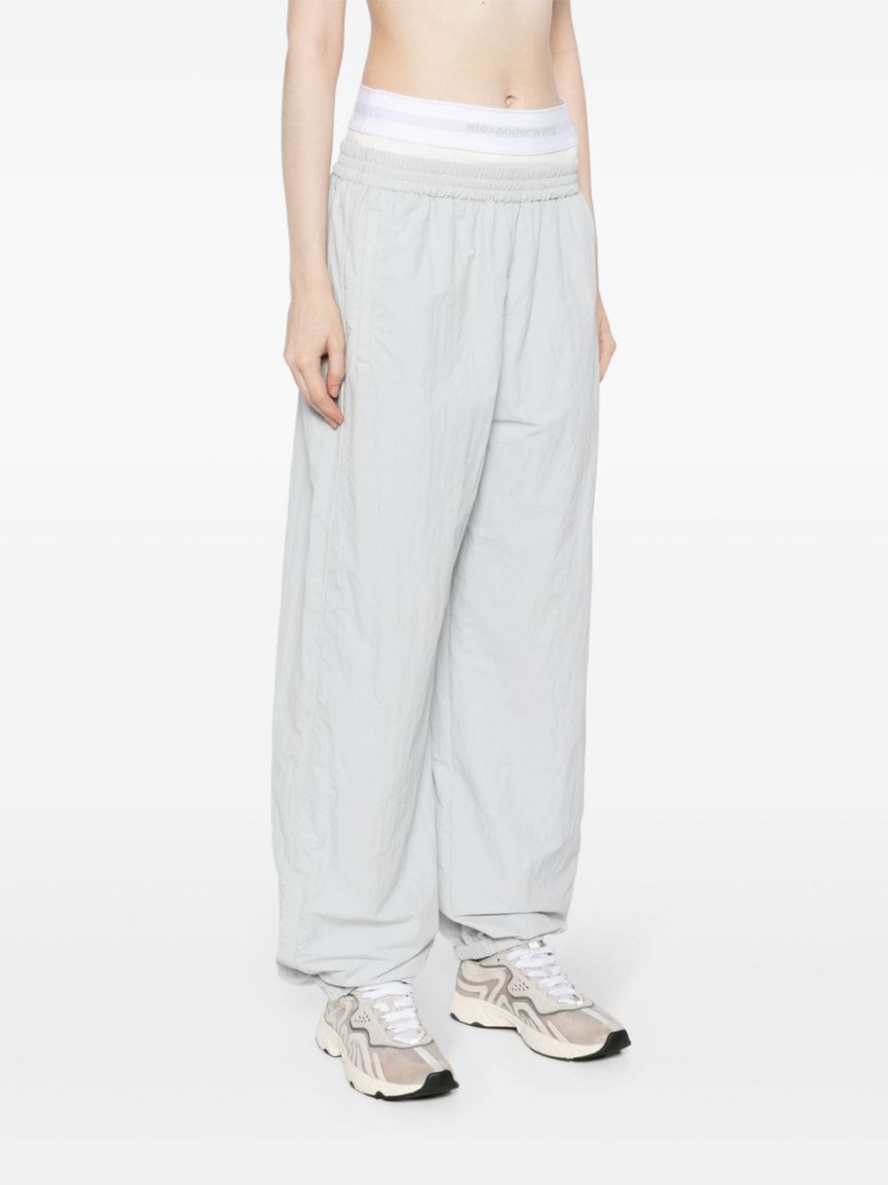 ALEXANDER WANG Light Grey Track Pants with Pre-Styled Underwear for Women