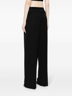 ALEXANDER WANG Black Wool Tailored Trousers for Women: Classic and Chic Look for SS24