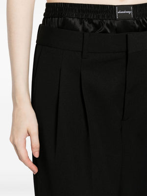 ALEXANDER WANG Black Wool Tailored Trousers for Women: Classic and Chic Look for SS24