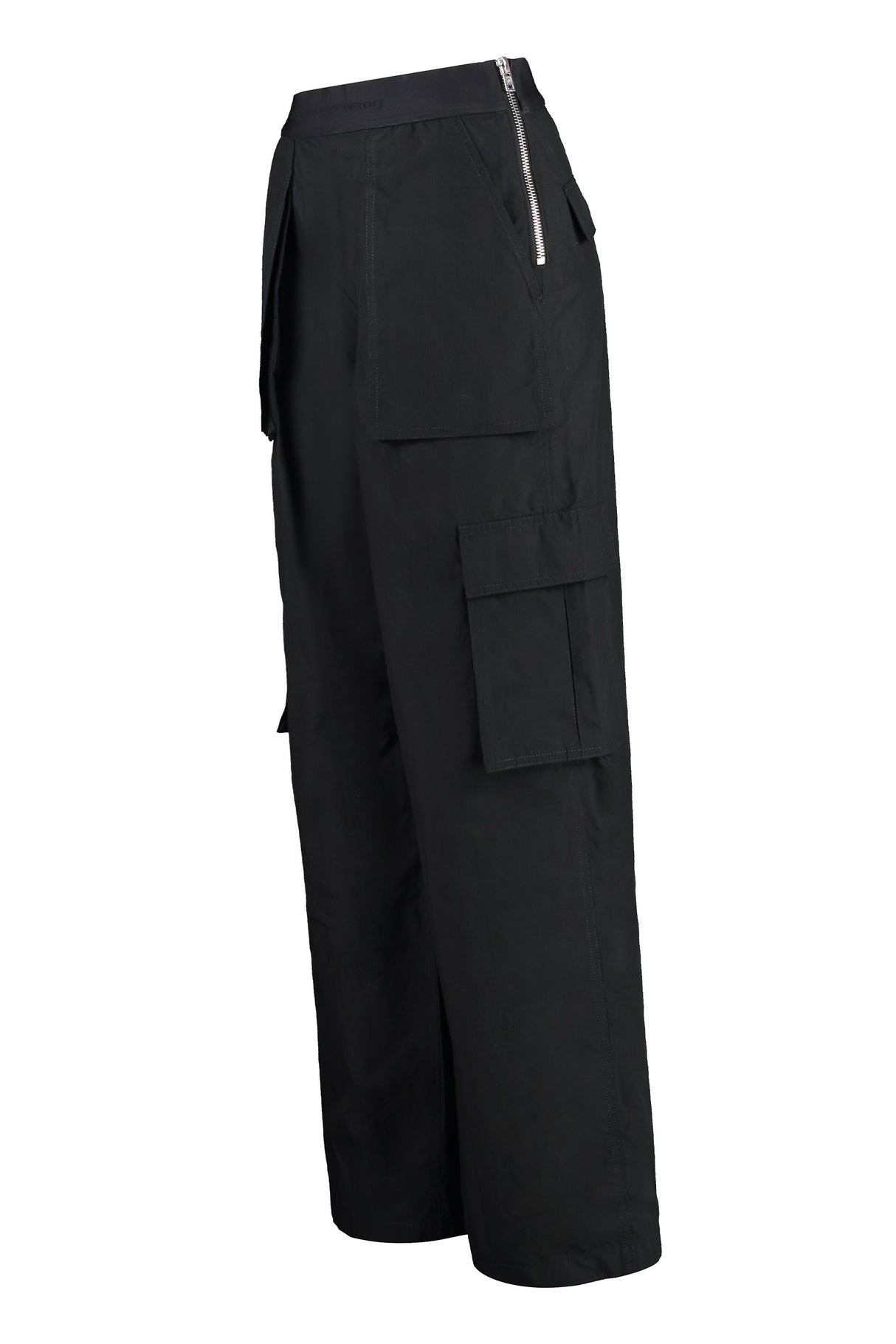 女性專用時尚黑色尼龍技術長褲