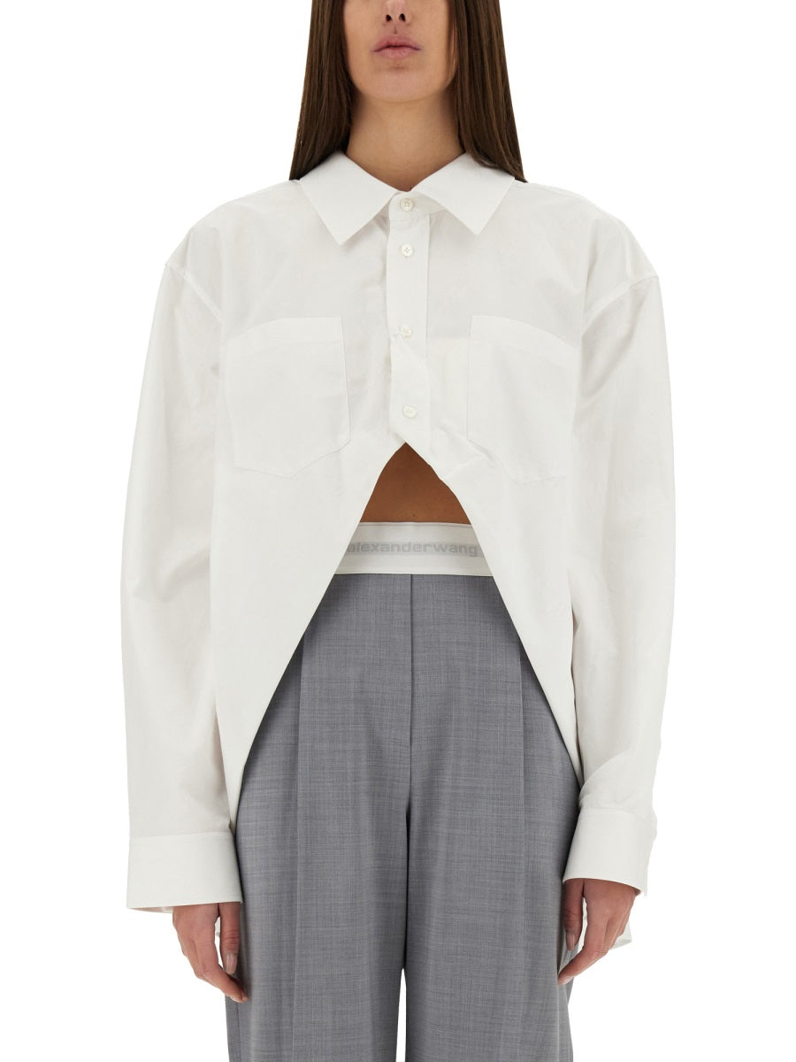 ALEXANDER WANG Slit Shirt - Women's Stylish Cotton Blouse (Size S)