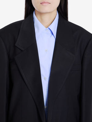 ALEXANDER WANG Oversized Black Wool Blend Jacket with Detachable Dickie