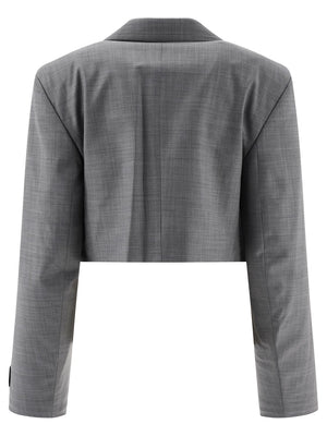 ALEXANDER WANG PRE-STYLED CROPPED BLAZER WITH DICKIE