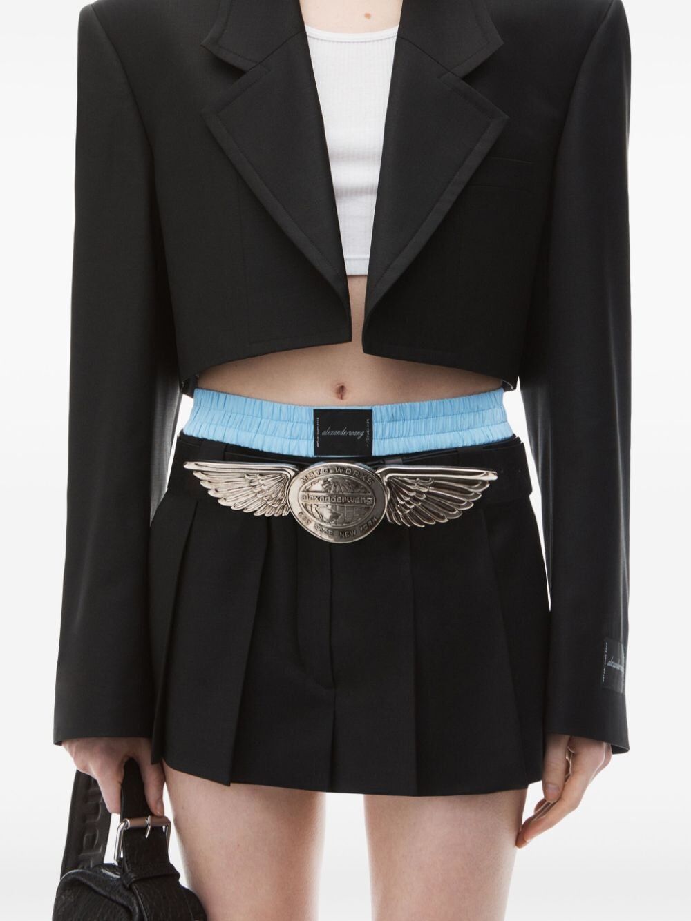 ALEXANDER WANG Chic Pleated Mini Skort with Boxer Detail