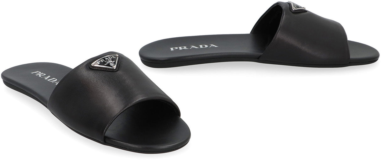 PRADA Chic Leather Slide Sandals for Women